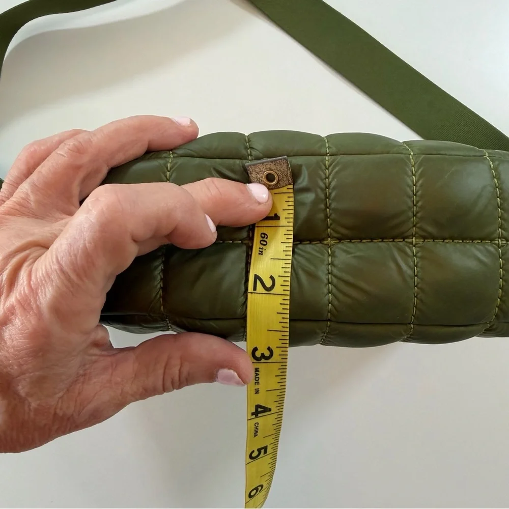 Kate Spade Camden Quilted Nylon Crossbody Bag Kelp Forest Adjustable Strap Chic